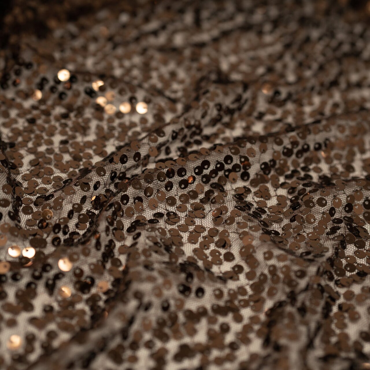 1 Yard Premium Mandy Mesh Sequin Fabric, 58" Cut Width, 50" Usable Width, 92% Polyester, 8% Spandex